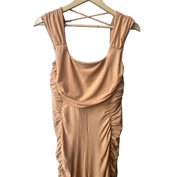 Free People Movement Pirouette Size L One Piece Ruched Cut Out Jumpsuit - Picture 6 of 13